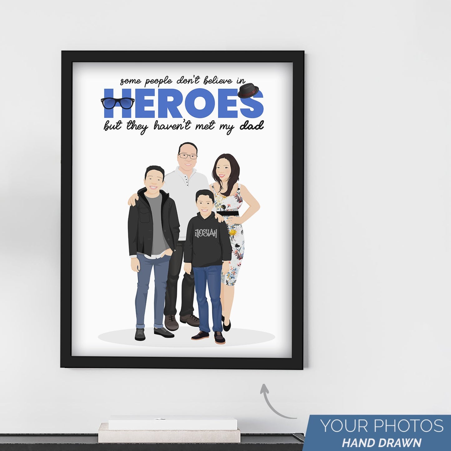 Dad Hero Frame Personalized