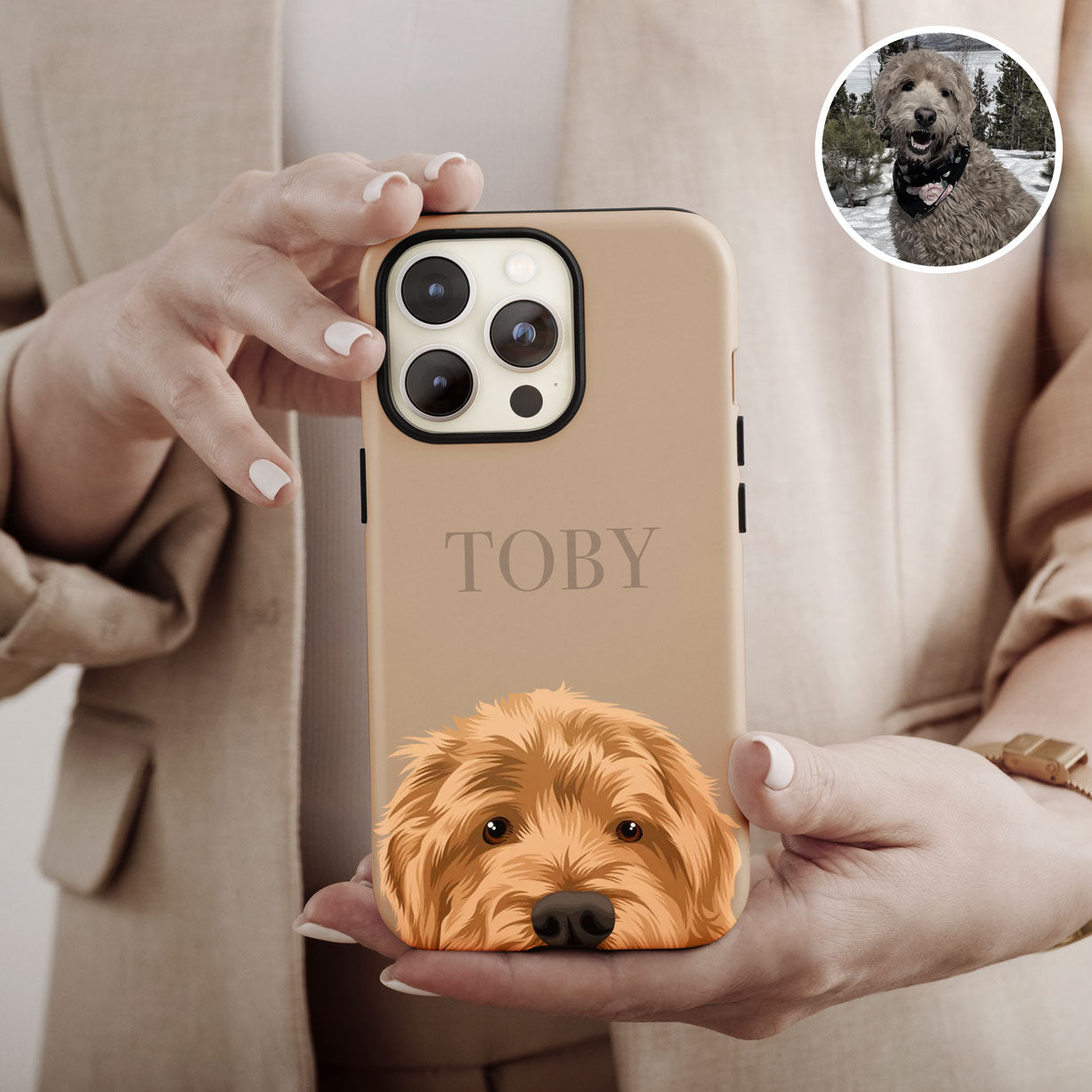 Custom Dog Peek Phone Case