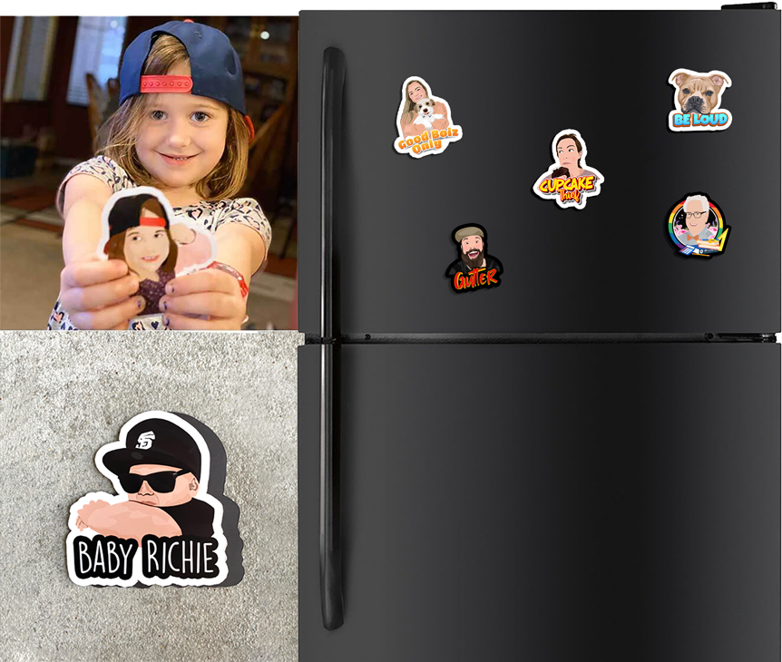 Turn Photos into Custom Drawn Magnets