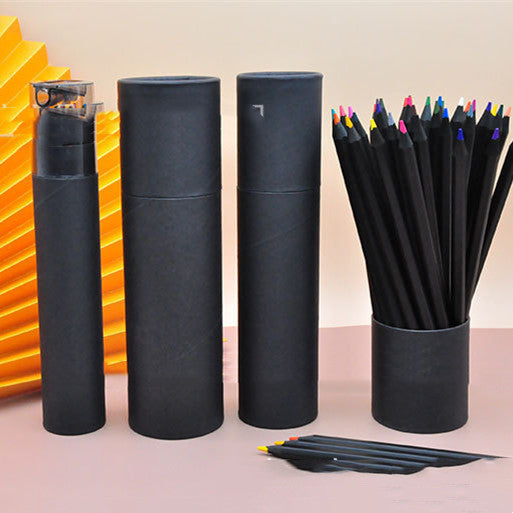 Premium Black Wood Colored Pencil Set