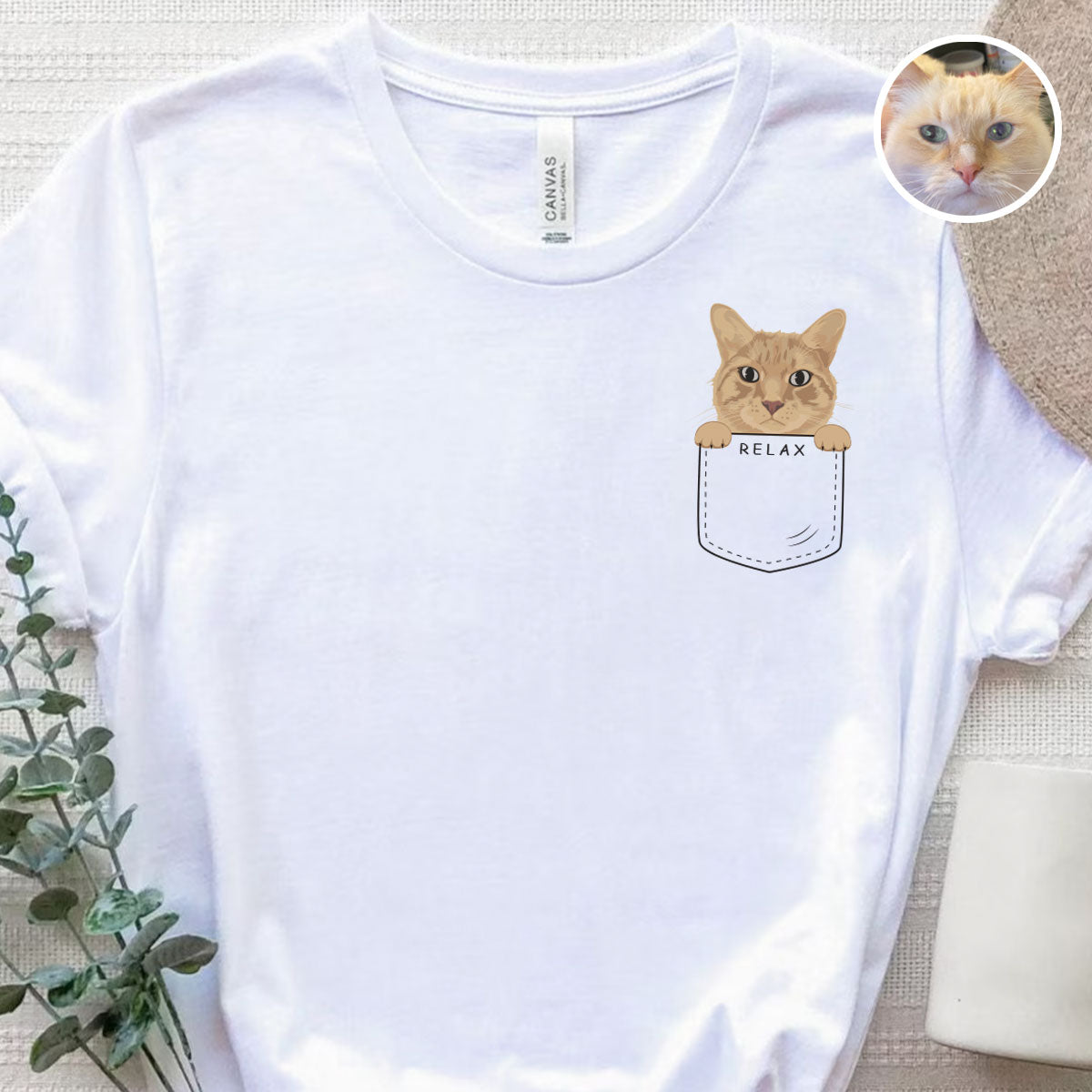 Custom "Cat in Pocket" Shirt