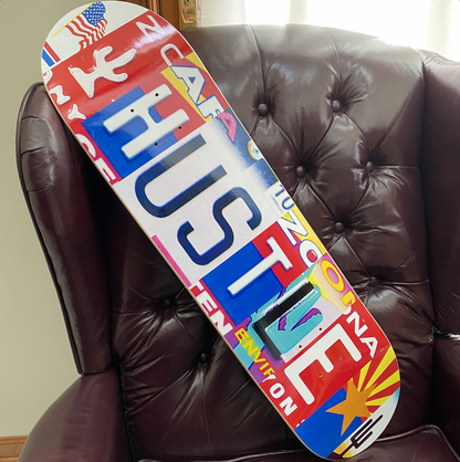 Custom License Plate Skateboard Wall Art